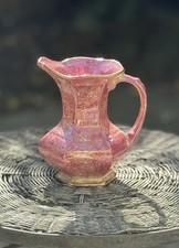 Govan Glasgow Stoneware. Pink Jug. Made In Scotland. 18cm Tall