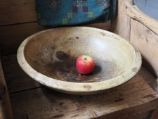 Large Early Welsh Sycamore Dairy Bowl With Wonderful Original Colour 16 Inches