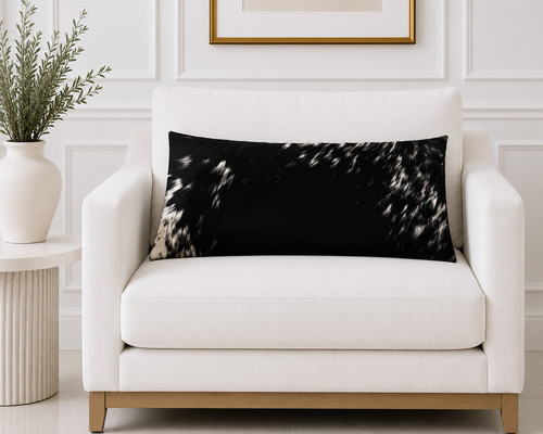 100 natural cowhide - natural, pillow