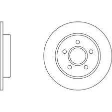 2x Brake Discs Solid For Ford