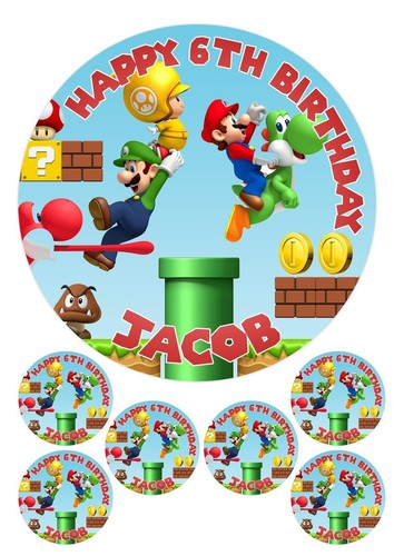 Personalised mario edible - personalised,