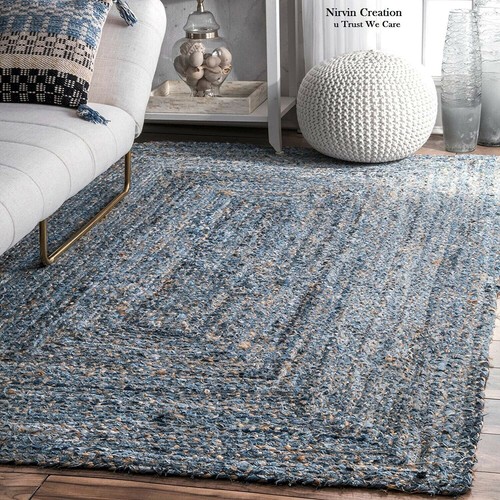 Rug rectangle denim jute - rectangle,