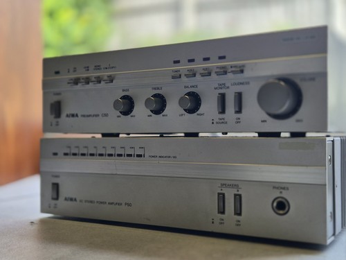 Vintage aiwa c50 preamplifier - aiwa,