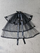 Black layered net veil - black, 3