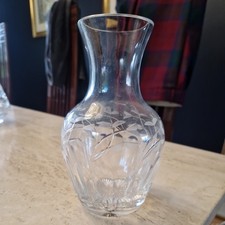 Royal Brierley Cut Crystal Vase Floral Foliage Decoration