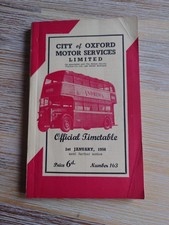 City Of Oxford Motor Services Ltd Official Timetable & Route Map 1956