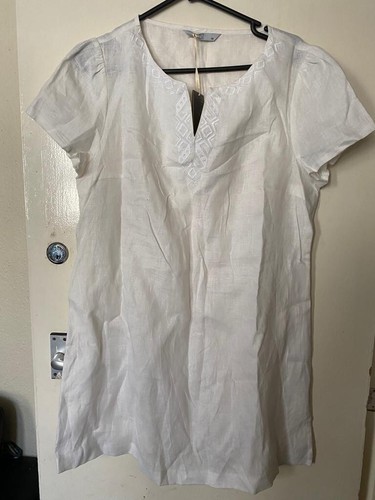 Beautiful pure linen dress - pure,