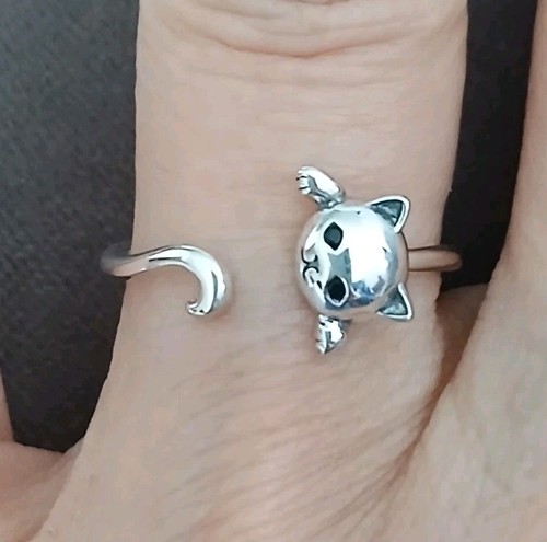 Sterling silver cat moon - sterling,