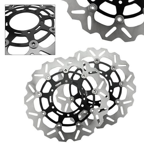 Black front brake disc rotors - black,
