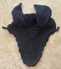 Dark Navy Crochet Fly Bonnet/Veil (Unbranded) size VB
