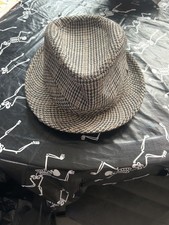 Vintage  Mens Wool blend Brown Trilby Hat Made In UK Large 57cm