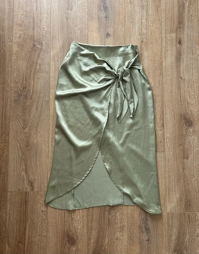 Zara sage green satin effect - sage,