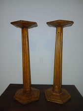 Pair Of Antique Oak Church
