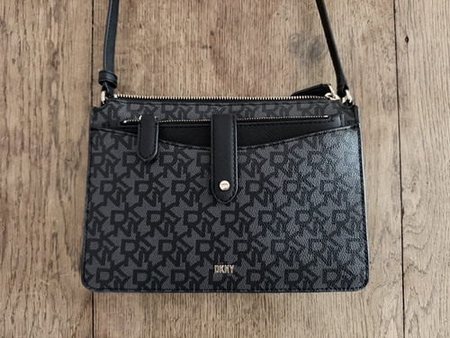Dkny black grey logo - dkny, crossbody