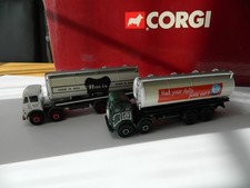 Corgi 1:50 Scale 2x 8 Wheel Foden Tankers Milk & Hovis in F/GC.