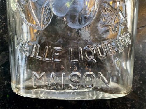 Large molded glass bottle old - molded,