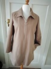 Primark Camel Coloured 3/4  Length Coat Size 16. Zip Front. 