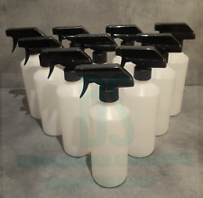10 X 500ml PREMIUM TRIGGER SPRAY BOTTLES & CAPS FOR POLISH VALETING ETC FREE P&P