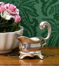 Dolls House Miniature Royal Tunbridge Wells Solid Silver Sauce Boat