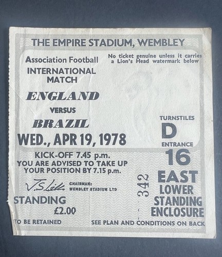 England brazil 04 78 - v, 19/04/78