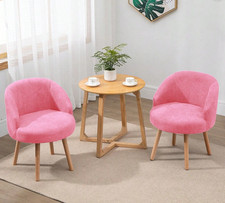 Set Of 2 Small Tub Chairs, Upholstered Accent Chair For Bedroom Reception Room