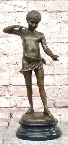 Museum quality bronze boy with - museum,