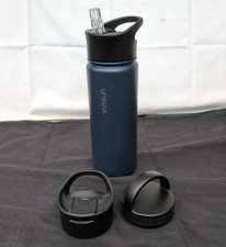 Vinsun Stainless Steel Water Bottle with Straw 500ml - 3 Lids
