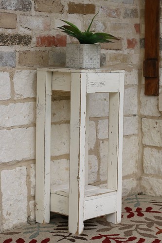 White 10x10 accent table - white,