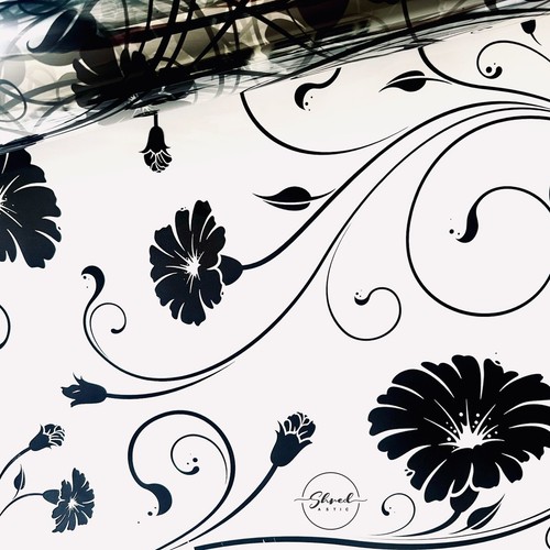 Shredastic black daisy - black,