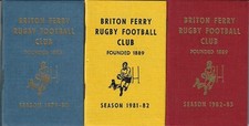 3 BRITON FERRY RUGBY FOOTBALL CLUB SEASON TICKETS 1979-1983