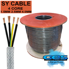 SY BRAIDED CONTROL CABLE 4 CORE 1.5MM 2.5MM 4MM FLEXIBLE STEEL WIRE ARMOURED 