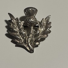 Vintage Silver Scottish Celtic Thistle Brooch  