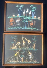 2 Vintage African Signed