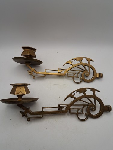 Pair art deco brass - deco,
