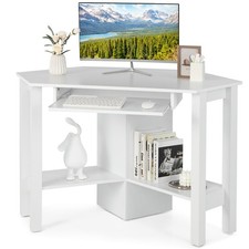 Wooden Corner Desk W/ Drawer