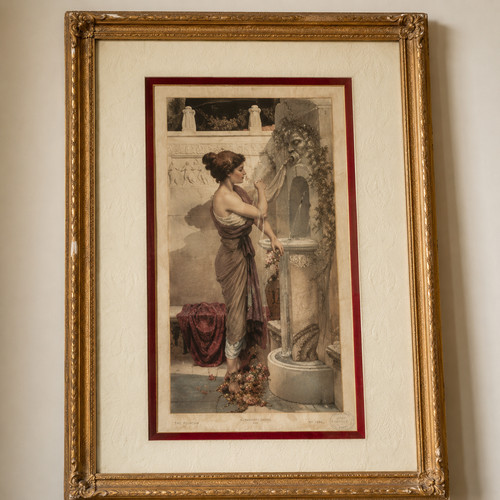 Antique victorian lady print - victorian,