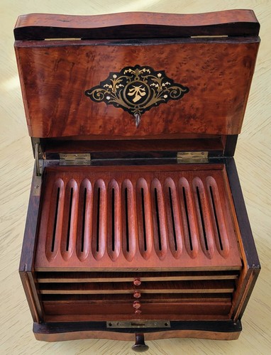 Antique french burled wood - burled,