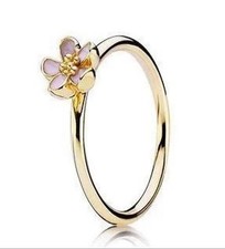 Pandora 14k Gold Pink Enamel