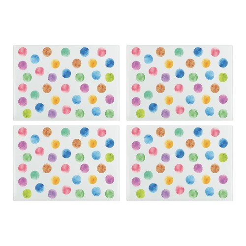Colourful polka dot glass - colourful,