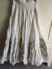 Ischiko Ivory Skirt With Gold Embroidered Work Size Medium