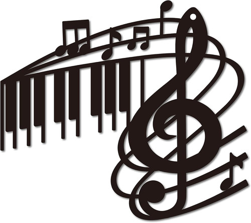 Metal wall art music note - music,