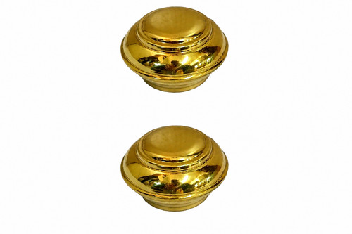 Large spun brass bed - brass,