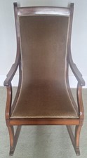 Large Edwardian Inlaid Rocking