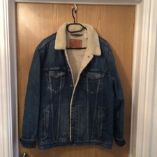 LEVI STRAUS XL DENIM SHERPA LINED EXCELLENT CONDITION WARM UNISEX JACKET COAT