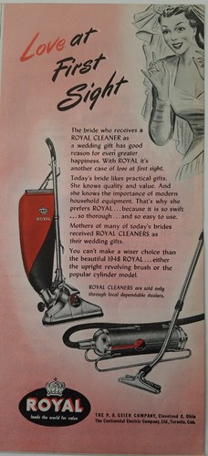 1948 royal vacuum cleaner - royal,