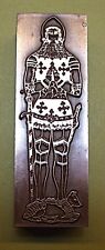 "KING RICHARD" (BRASS RUBBING) PRINTING BLOCK.