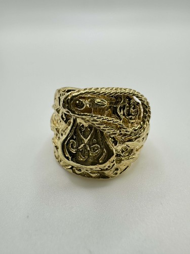 9ct pinky saddle ring - pinky,