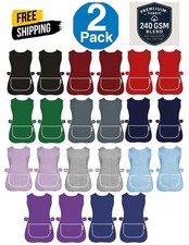 PACK  2 TABARD APRON WITH POCKET FOR WOMEN MEN UNISEX KITCHEN CATERING CLEANING