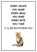 Bengal Cat I’ll Be Watching You sign, Bengal Cat Metal Sign, Bengal Cat Plaque,