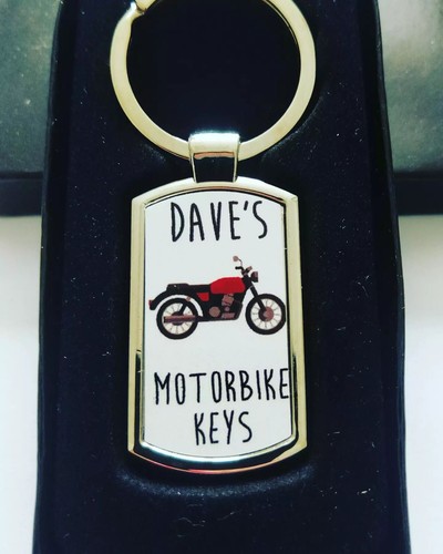 Personalised motorbike keys - personalised,